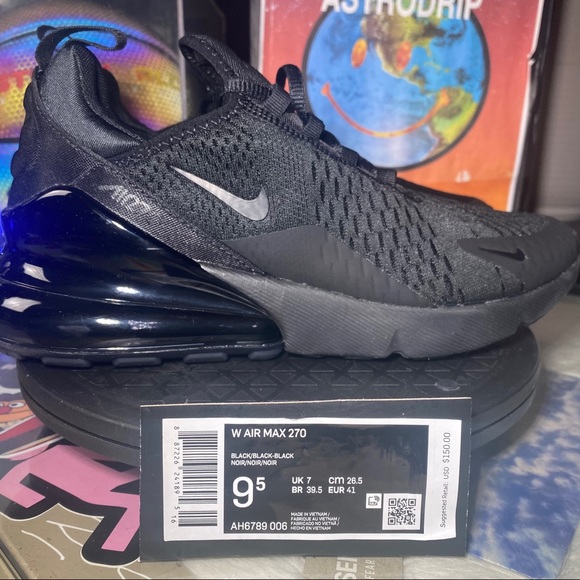 🆕 Nike Wmns Air Max 270 'Triple Black' Wmn